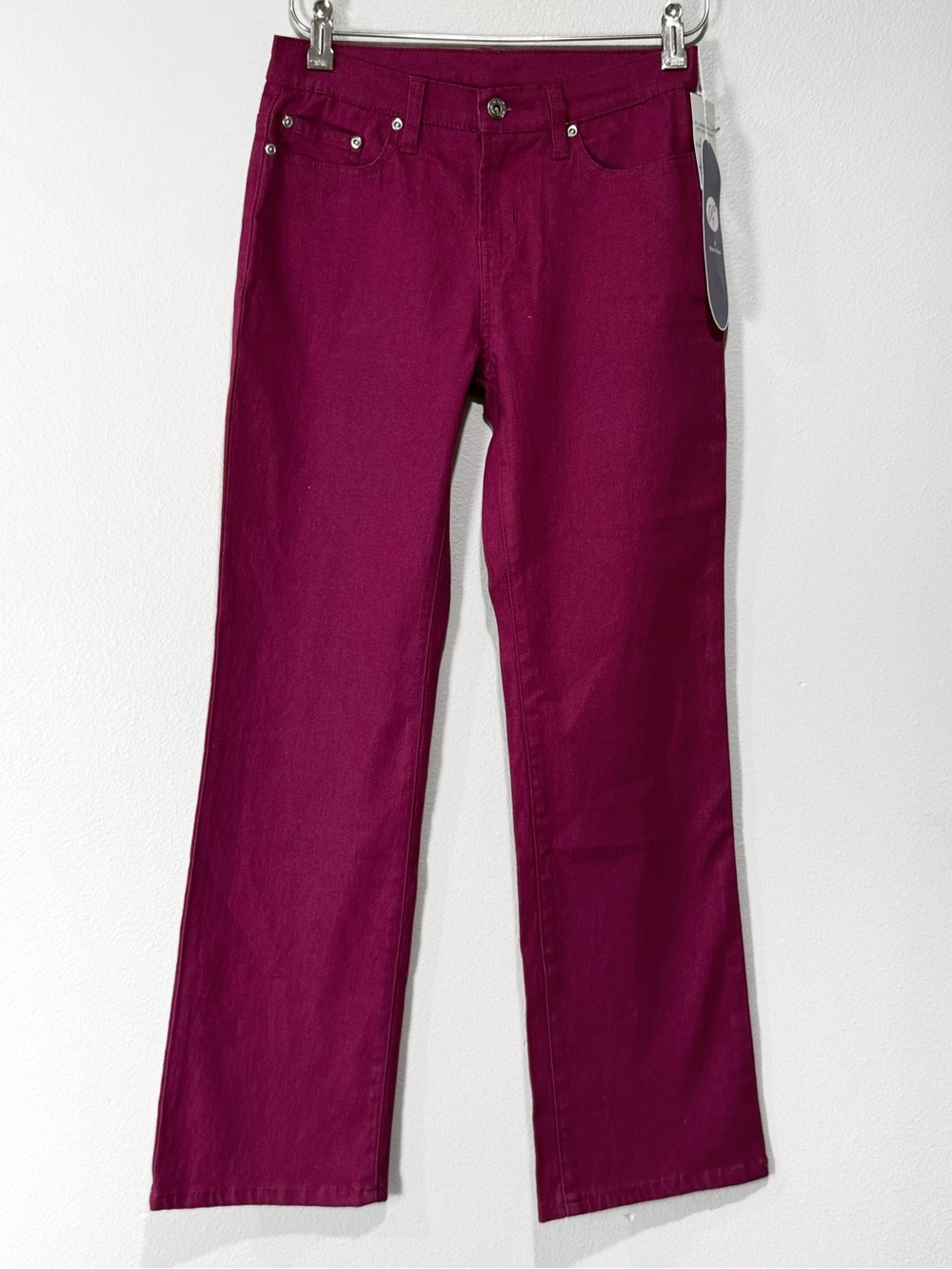DG2 by Diane Gilman Boot Cut Jeans Magenta Size 2 Petite